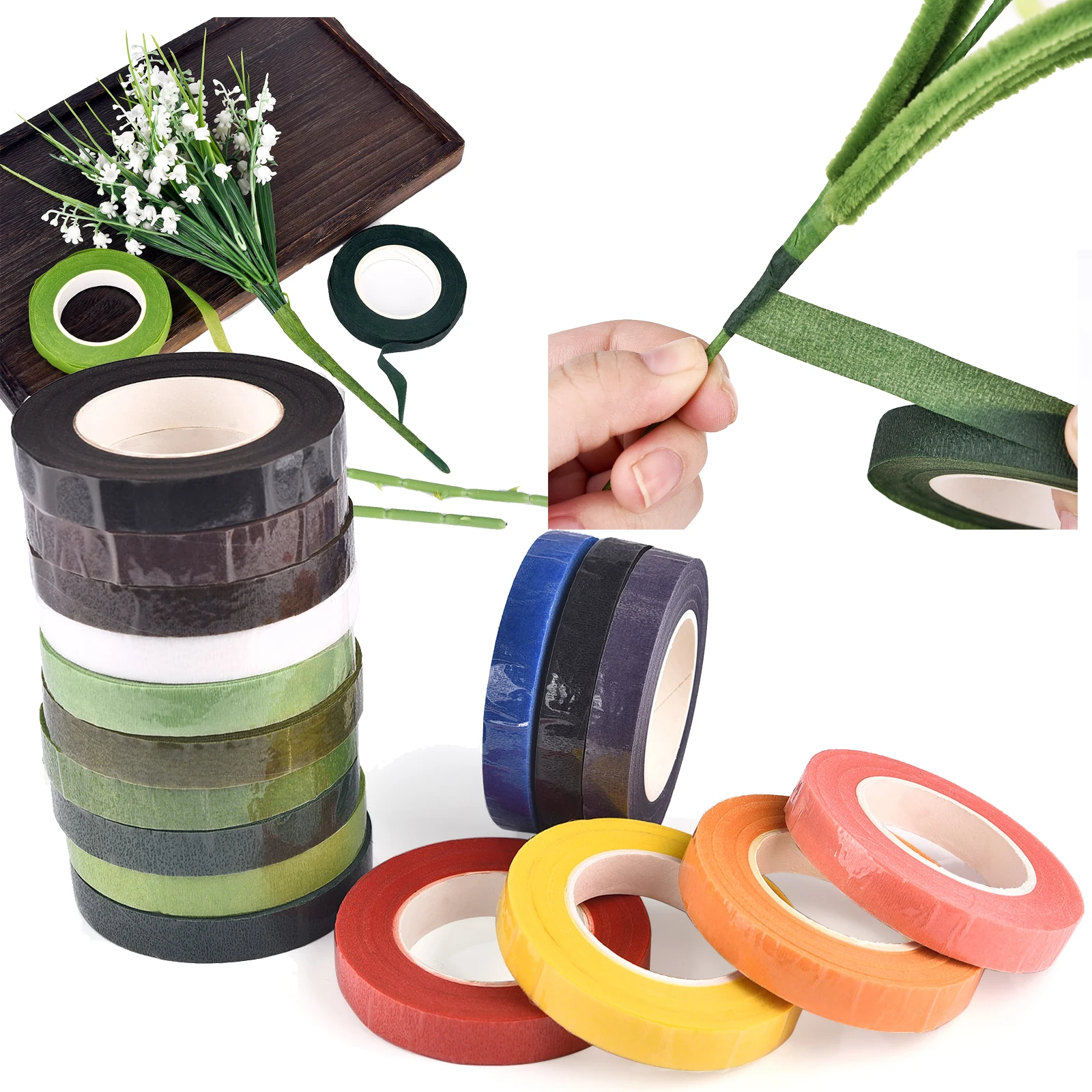 Florist Flower Supply - 30 Yard, Pita untuk Batang Bunga