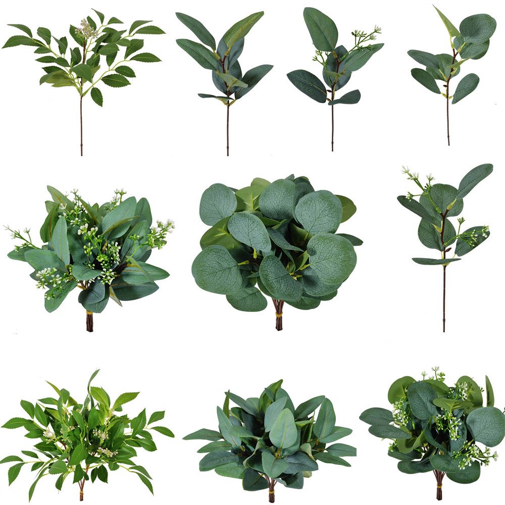 Florist Supply Bulk - 1/10 buah tanaman eukaliptus buatan daun